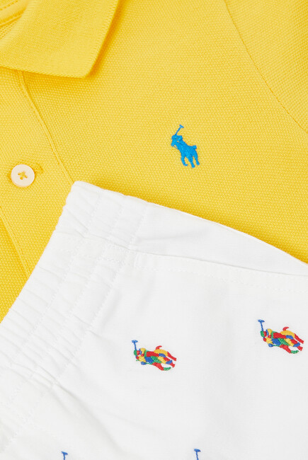 Logo-print Polo Shirt Set